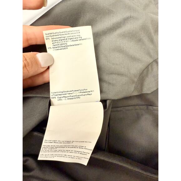 BOSS Hugo Boss Cap Sleeve Pleated Front Knee Length Sheath Dress gray Women's 2 - Picture 5 of 5